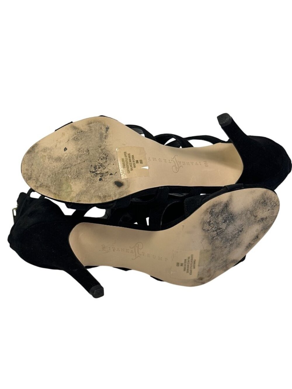 Ivanka Trump Marjory Black Open Toe Caged Booties - Marjory Stretch High-Heel 9M - Picture 9 of 13